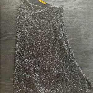 Alice and Olivia Black Sequin Dress